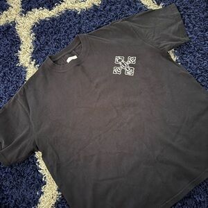 Rhude Black Short Sleeve Tee with Graphic